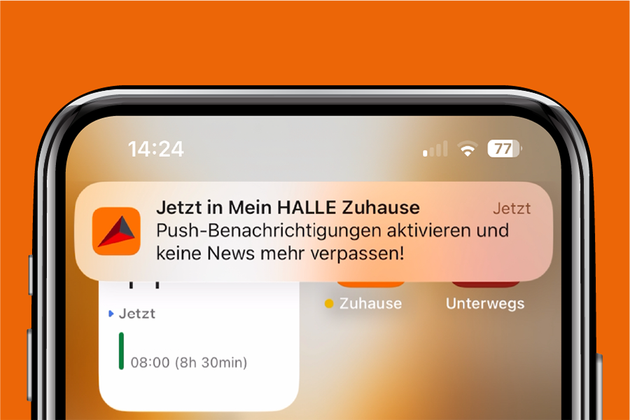 Screenshot von einer Pushmitteilung.