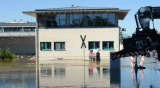 Hochwasserlage im Hafen Halle entspannt sich