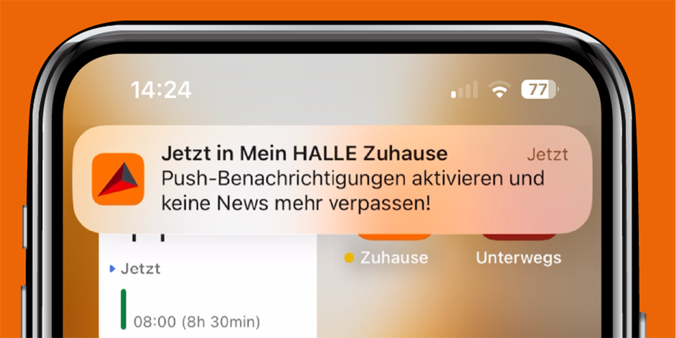 Screenshot einer Push Mitteilung.